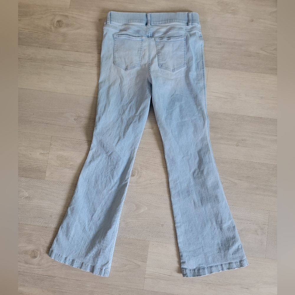 SPANX Blue Flare Wide Leg Jeans Classic Denim - Picture 8 of 13